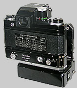 Nikon F con F-36, vista posteriore